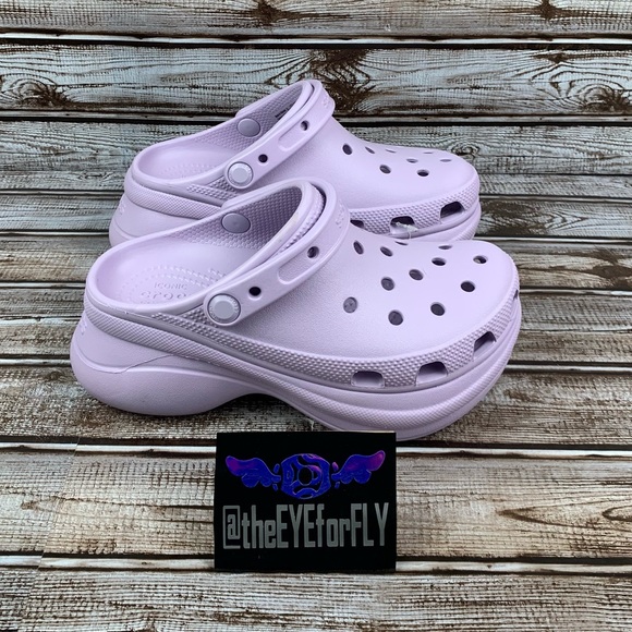 platform crocs purple
